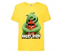 Футболка детская Энгри Бердс  (Angry Birds) желтая  (AB-swin&red-yellow) 152 см