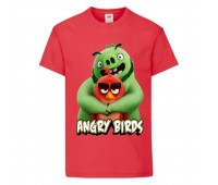 Футболка детская Энгри Бердс  (Angry Birds) красная  (AB-swin&red-red) 164 см