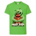 Футболка детская Энгри Бердс  (Angry Birds) светло-зеленая  (AB-swin&red-green) 128 см