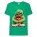 Футболка детская Энгри Бердс  (Angry Birds) зеленая  (AB-swin&red-green) 116 см