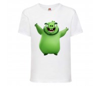 Футболка детская Энгри Бердс  (Angry Birds) белая  (AB-swin-white) 140 см