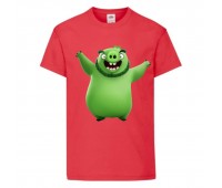 Футболка детская Энгри Бердс  (Angry Birds) красная  (AB-swin-red) 152 см