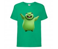 Футболка детская Энгри Бердс  (Angry Birds) зеленая  (AB-swin-green) 104 см