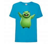 Футболка детская Энгри Бердс  (Angry Birds) светло-голубая  (AB-swin-blue) 104 см