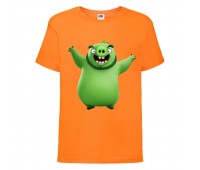 Футболка детская Энгри Бердс  (Angry Birds) оранжевая  (AB-swin-orange) 104 см