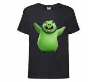 Футболка детская Энгри Бердс  (Angry Birds) черная (AB-swin-black) 104 см