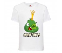 Футболка детская Энгри Бердс  (Angry Birds) белая  (AB-swin-2-white) 104 см