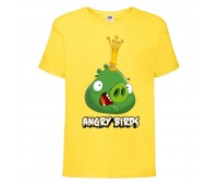 Футболка детская Энгри Бердс  (Angry Birds) желтая  (AB-swin-2-yellow) 164 см