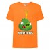 Футболка детская Энгри Бердс  (Angry Birds) оранжевая  (AB-swin-2-orange) 164 см