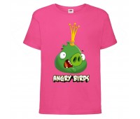 Футболка детская Энгри Бердс  (Angry Birds) розовая  (AB-swin-2-pink) 152 см