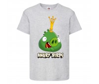 Футболка детская Энгри Бердс  (Angry Birds) серая  (AB-swin-2-gray) 104 см