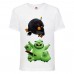 Футболка детская Энгри Бердс  (Angry Birds) белая  (AB- pigs-bomb-white) 152 см