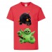 Футболка детская Энгри Бердс  (Angry Birds) красная  (AB-pigs-bomb-red) 164 см