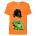 Футболка детская Энгри Бердс  (Angry Birds) оранжевая  (AB-pigs-bomb-orange) 116 см
