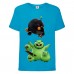 Футболка детская Энгри Бердс  (Angry Birds) голубой  (AB-pigs-bomb-blue) 104 см