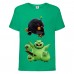 Футболка детская Энгри Бердс  (Angry Birds) зеленая  (AB-pigs-bomb-green) 164 см
