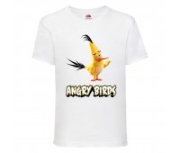Футболка детская Энгри Бердс  (Angry Birds) белая  (AB-chak-white) 164 см
