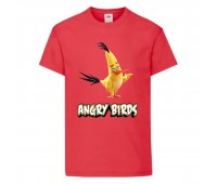 Футболка детская Энгри Бердс  (Angry Birds) красная  (AB-chak-red) 152 см