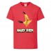 Футболка детская Энгри Бердс  (Angry Birds) красная  (AB-chak-red) 164 см