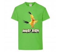 Футболка детская Энгри Бердс  (Angry Birds) светло-зеленая  (AB-chak-green) 116 см