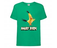 Футболка детская Энгри Бердс  (Angry Birds) зеленая  (AB-chak-green) 104 см