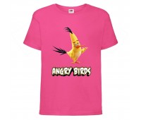 Футболка детская Энгри Бердс  (Angry Birds) розовая  (AB-chak-pink) 104 см