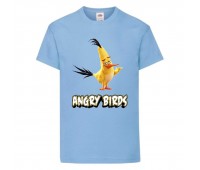 Футболка детская Энгри Бердс  (Angry Birds) светло-голубая  (AB-chak-blue) 104 см