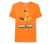 Футболка детская Энгри Бердс  (Angry Birds) оранжевая  (AB-chak-orange) 104 см