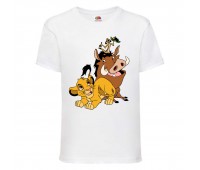 Футболка детская Король Лев (Lion King) белая (LK-friends-white) 152 см Футболка детская Король Лев (Lion King) белая (LK-friends-white) 152 см