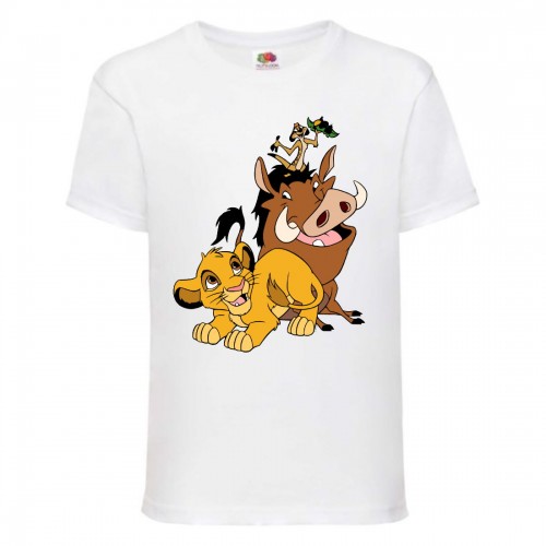 Футболка детская Король Лев (Lion King) белая (LK-friends-white) 164 см Футболка детская Король Лев (Lion King) белая (LK-friends-white) 164 см