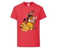 Футболка детская Король Лев (Lion King) красная (LK-friends-red) 164 см Футболка детская Король Лев (Lion King) красная (LK-friends-red) 164 см