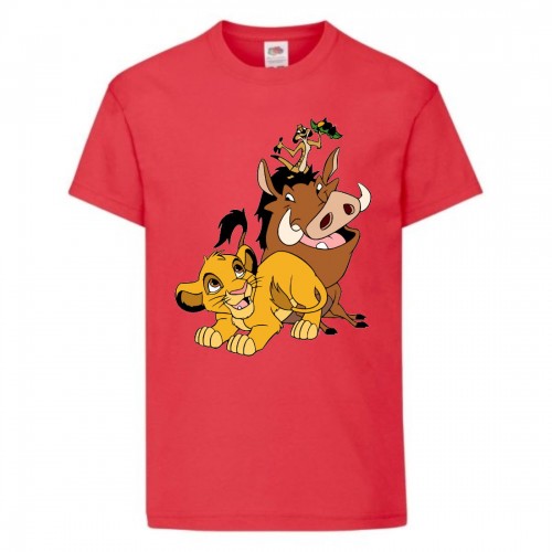 Футболка детская Король Лев (Lion King) красная (LK-friends-red) 164 см Футболка детская Король Лев (Lion King) красная (LK-friends-red) 164 см