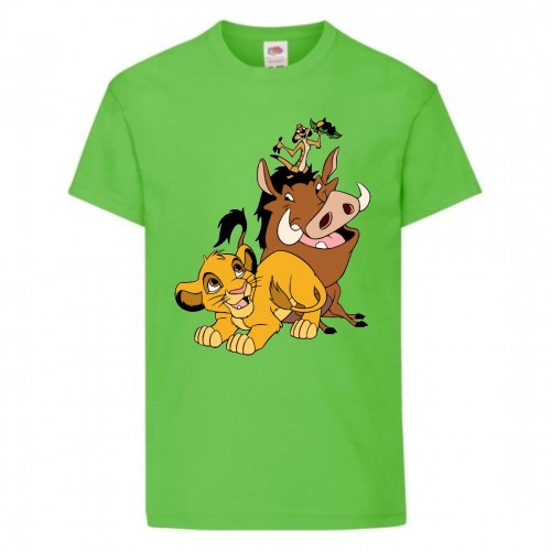 Футболка детская Король Лев (Lion King) светло-зеленая (LK-friends-green) 140 см Футболка детская Король Лев (Lion King) светло-зеленая (LK-friends-green) 140 см