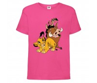 Футболка детская Король Лев (Lion King) розовая (LK-friends-pink) 104 см Футболка детская Король Лев (Lion King) розовая (LK-friends-pink) 104 см