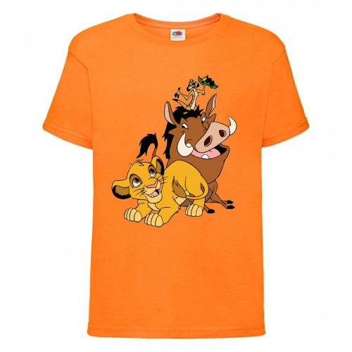Футболка детская Король Лев (Lion King) оранжевая (LK-friends-orange) 104 см Футболка детская Король Лев (Lion King) оранжевая (LK-friends-orange) 104 см