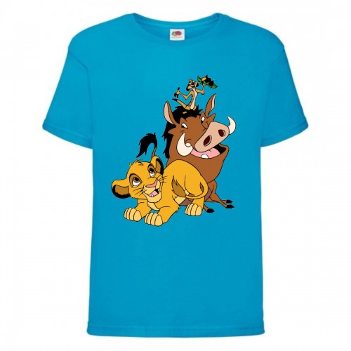 Футболка детская Король Лев (Lion King) голубая (LK-friends-blue) 116 см Футболка детская Король Лев (Lion King) голубая (LK-friends-blue) 116 см