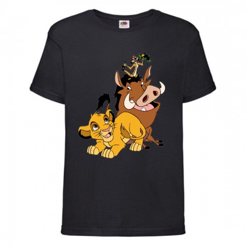 Футболка детская Король Лев (Lion King) черная (LK-friends-black) 104 см Футболка детская Король Лев (Lion King) черная (LK-friends-black) 104 см
