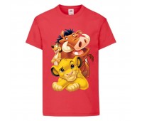 Футболка детская Король Лев (Lion King) красная (LK-friends-2-red) 164 см Футболка детская Король Лев (Lion King) красная (LK-friends-2-red) 164 см