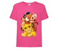 Футболка детская Король Лев (Lion King) розовая (LK-friends-2-pink) 164 см Футболка детская Король Лев (Lion King) розовая (LK-friends-2-pink) 164 см