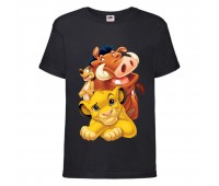 Футболка детская Король Лев (Lion King) черная (LK-friends-2-black) 104 см Футболка детская Король Лев (Lion King) черная (LK-friends-2-black) 104 см
