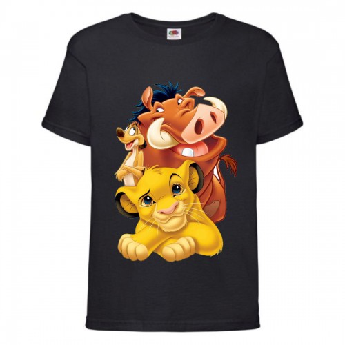 Футболка детская Король Лев (Lion King) черная (LK-friends-2-black) 104 см Футболка детская Король Лев (Lion King) черная (LK-friends-2-black) 104 см