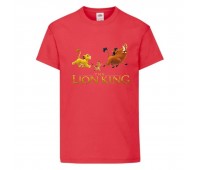 Футболка детская Король Лев  (Lion King) красная (LK-friends-3-red) 104 см