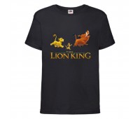 Футболка детская Король Лев  (Lion King) черная (LK-friends-3-black) 164 см