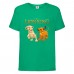 Футболка детская Король Лев  (Lion King) зеленая (LK-simba&nala-green) 128 см