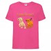 Футболка детская Король Лев  (Lion King) розовая (LK-simba&nala-pink) 128 см