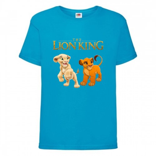 Футболка детская Король Лев (Lion King) голубая (LK-simba&nala-blue) 116 см Футболка детская Король Лев (Lion King) голубая (LK-simba&nala-blue) 116 см