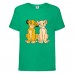 Футболка детская Король Лев  (Lion King) зеленая (LK-simba&nala-2-green) 128 см