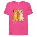 Футболка детская Король Лев  (Lion King) розовая (LK-simba&nala-2-pink) 128 см