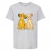 Футболка детская Король Лев  (Lion King) серая (LK-simba&nala-2-gray) 152 см