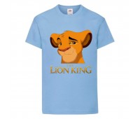 Футболка детская Король Лев  (Lion King)  светло-голубая  (LK-simba-blue) 104 см